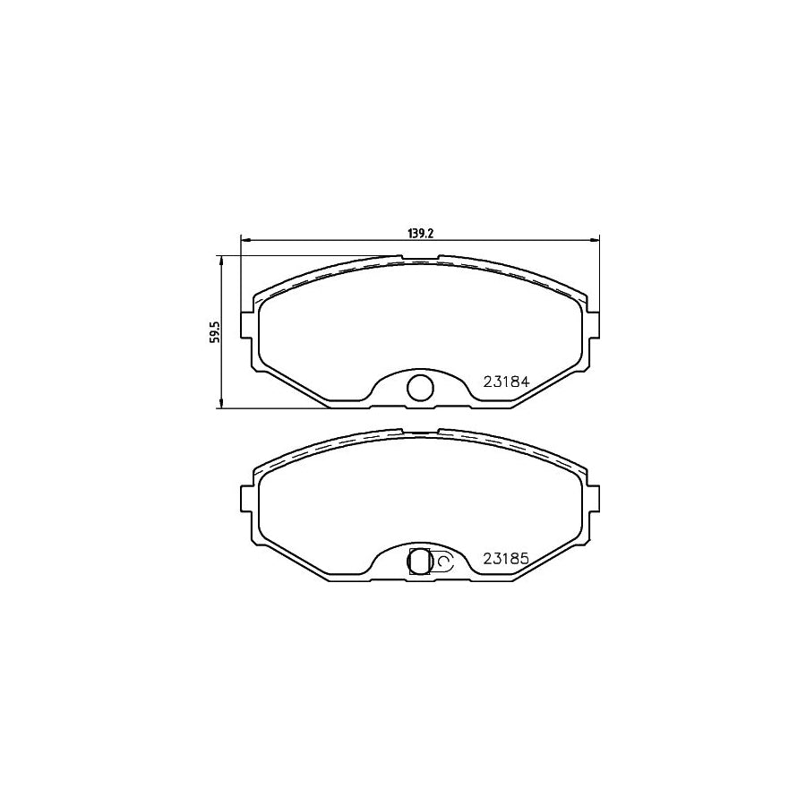 Hella 8DB 355 011 181 Brake Pad Set With Acoustic Wear Warning