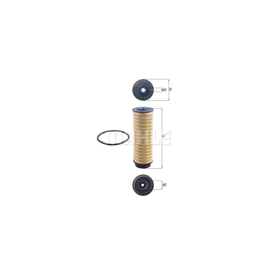 MAHLE ORIGINAL KX 564D Fuel filter for IVECO Daily Filter Insert