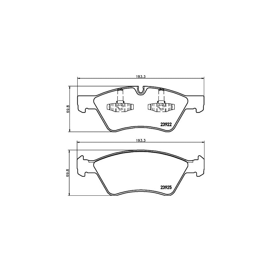 Hella 8DB 355 012 011 Brake Pad Set Prepared For Wear Indicator