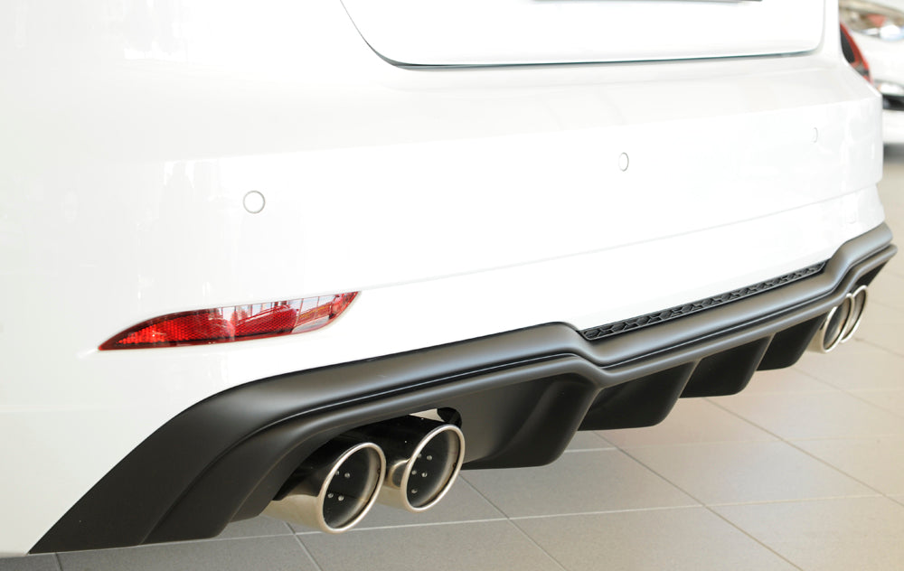 Rieger 00056822 Audi 8V A3 Rear Diffuser for Twin Tailpipe Left & Right - Matte Black