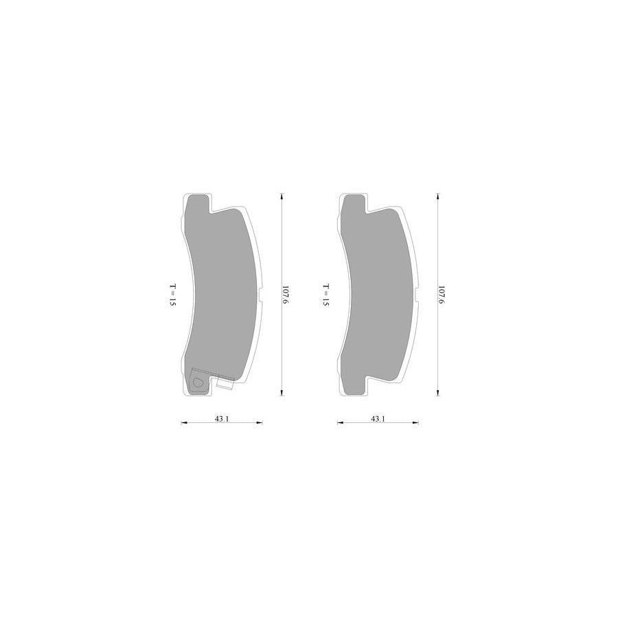 Bosch 0986Ab2258 Brake Pad Set With Acoustic Wear Warning BP2258N