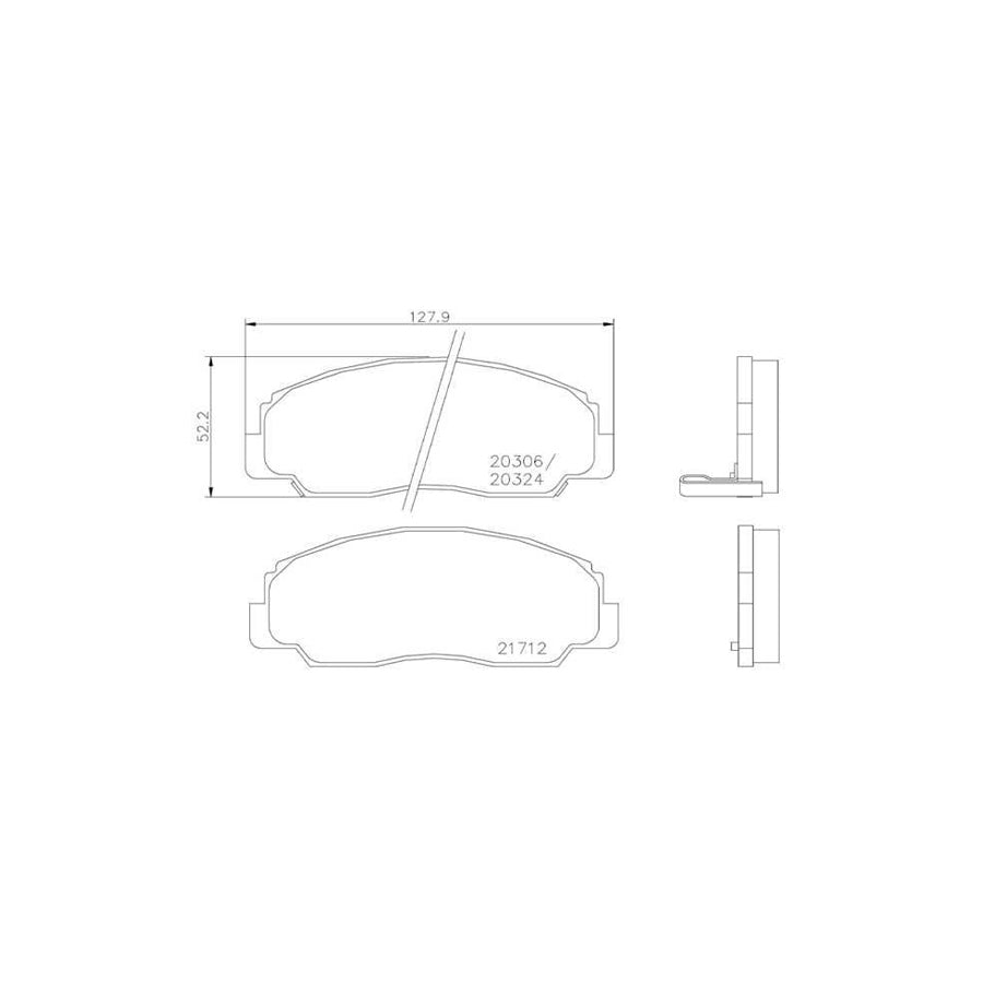 Brembo P 16 012 Brake Pad Set With Acoustic Wear Warning