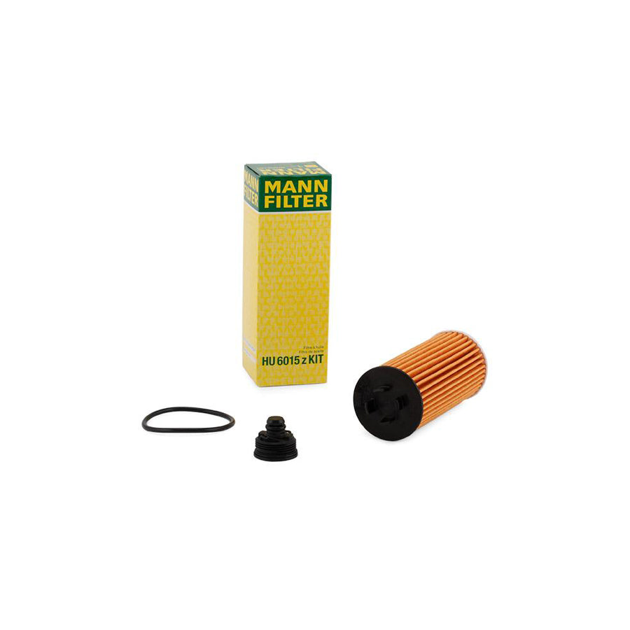MANN-FILTER HU 6015 z KIT Oil Filter with seal, Filter Insert