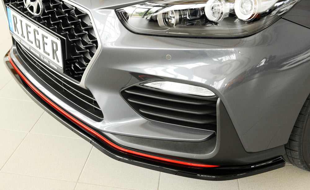 Rieger 00088163 Hyundai Front Splitter (i30 N-Performance & i30 N) - Glossy Black