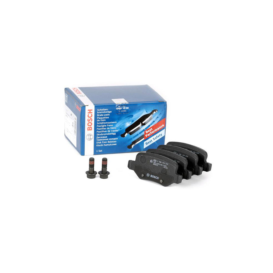 Bosch 0986494023 Brake Pad Set With Anti Squeak Plate With Bolts Screws With Mounting Manual BP278