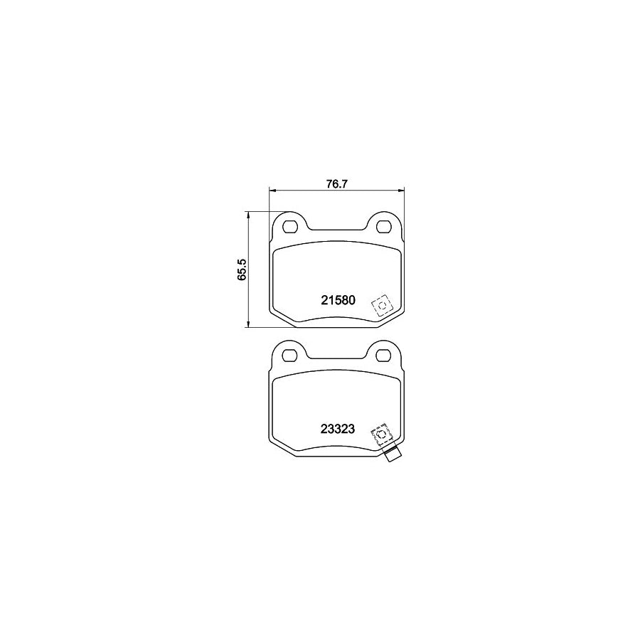 Hella 8DB 355 010 691 Brake Pad Set With Acoustic Wear Warning