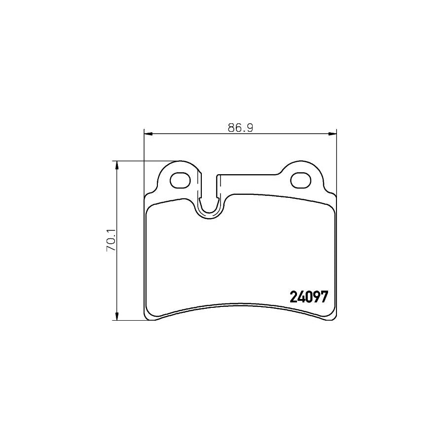 Hella 8DB 355 011 861 Brake Pad Set For Vw Touareg I 7La 7L6 7L7 Prepared For Wear Indicator
