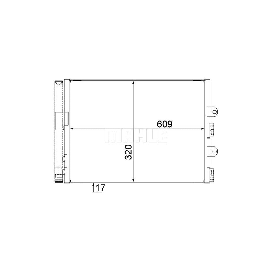 MAHLE ORIGINAL AC 561 000S Air conditioning condenser for FIAT Punto II Hatchback (188) with dryer