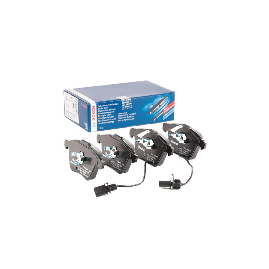 Bosch 0986494104 Brake Pad Set With Integrated Wear Sensor With Anti Squeak Plate With Piston Clip BP1014