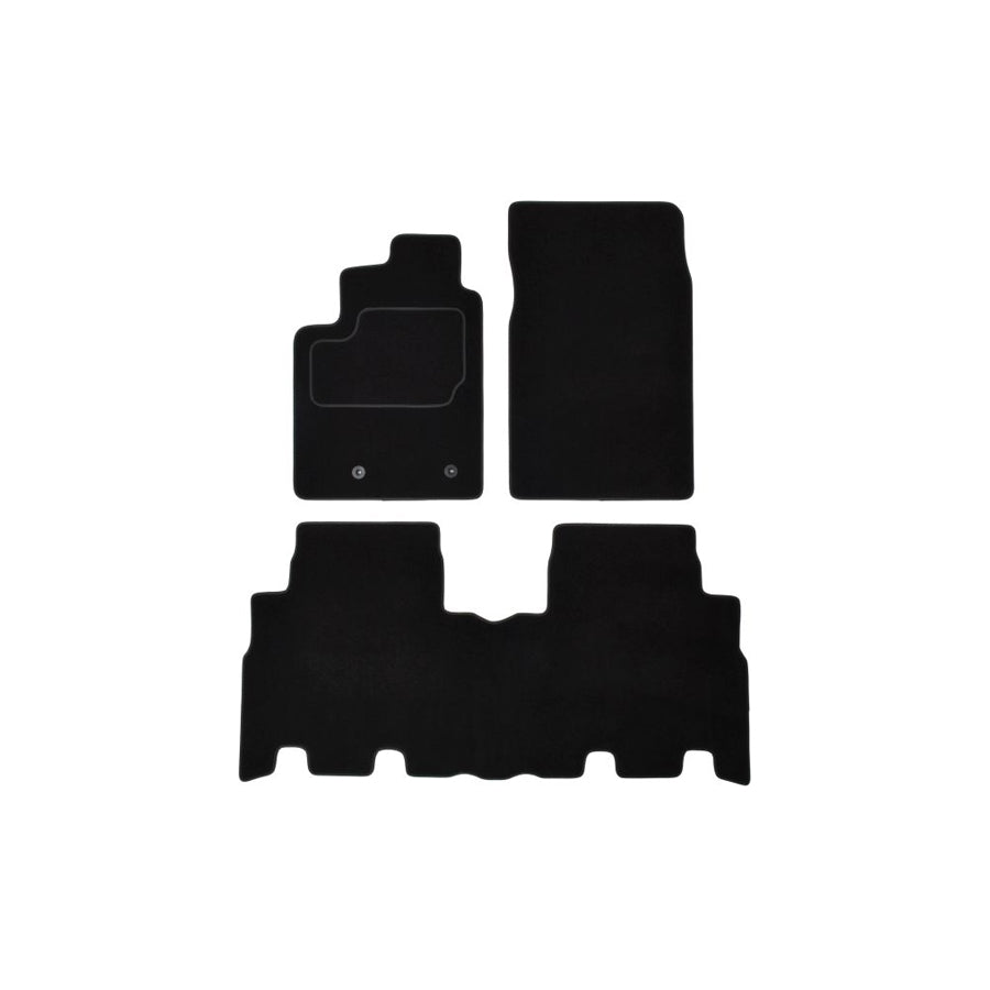 MAMMOOTH A041 TOY395 PRM 01 Floor mat set for TOYOTA Yaris Verso (P2) Textile, Front and Rear, Quantity: 3, Black