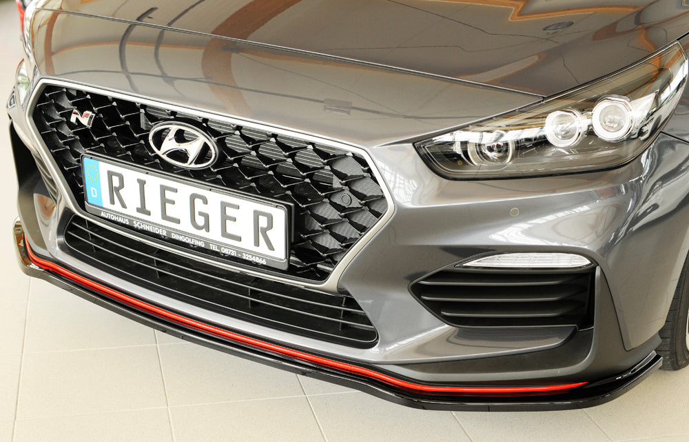 Rieger 00088163 Hyundai Front Splitter (i30 N-Performance & i30 N) - Glossy Black