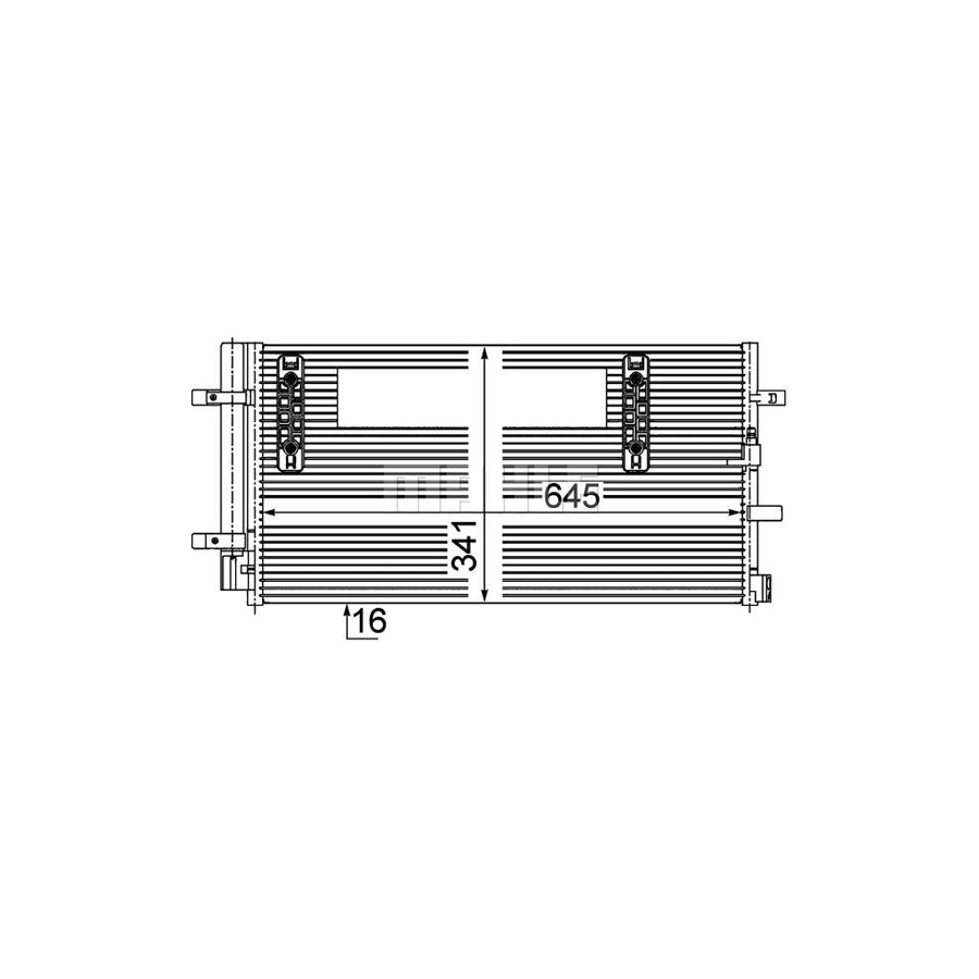MAHLE ORIGINAL AC 457 000P Air conditioning condenser with dryer