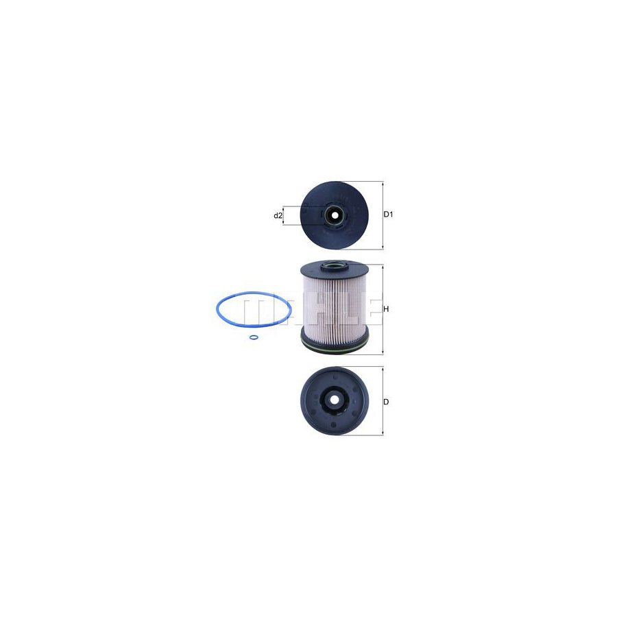 MAHLE ORIGINAL KX 491/1D Fuel filter Filter Insert