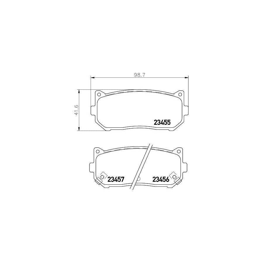 Hella 8DB 355 009 341 Brake Pad Set Prepared For Wear Indicator