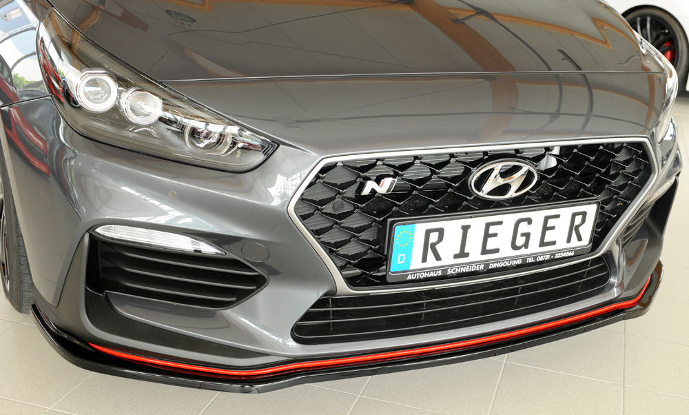 Rieger 00088163 Hyundai Front Splitter (i30 N-Performance & i30 N) - Glossy Black