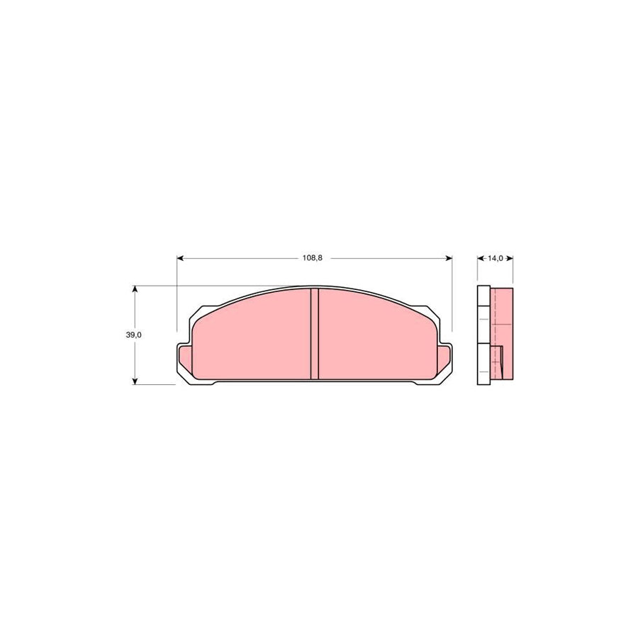 TRW Gdb123 Brake Pad Set Not Prepared For Wear Indicator