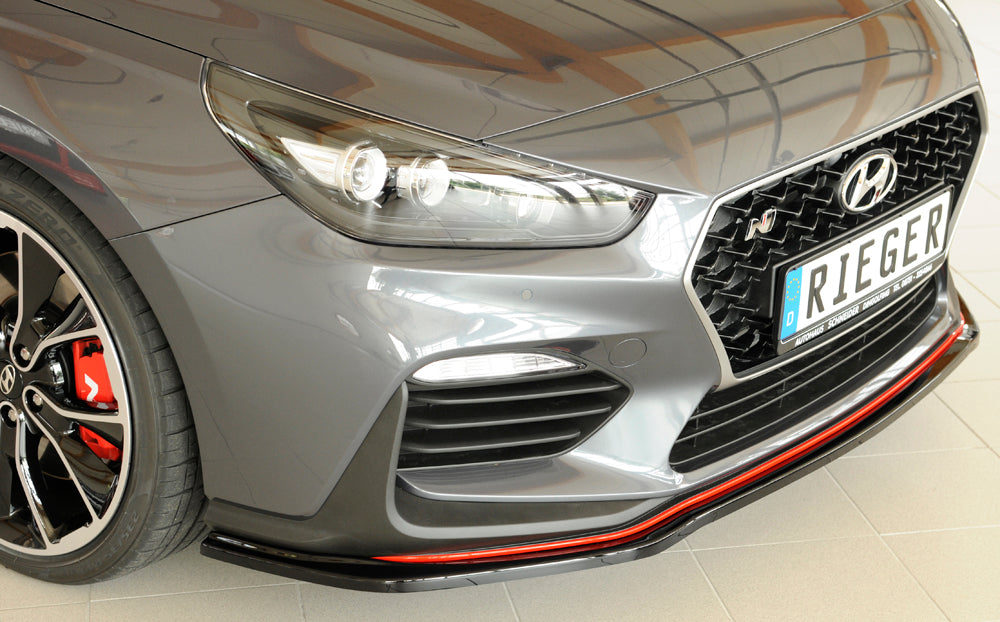 Rieger 00088163 Hyundai Front Splitter (i30 N-Performance & i30 N) - Glossy Black