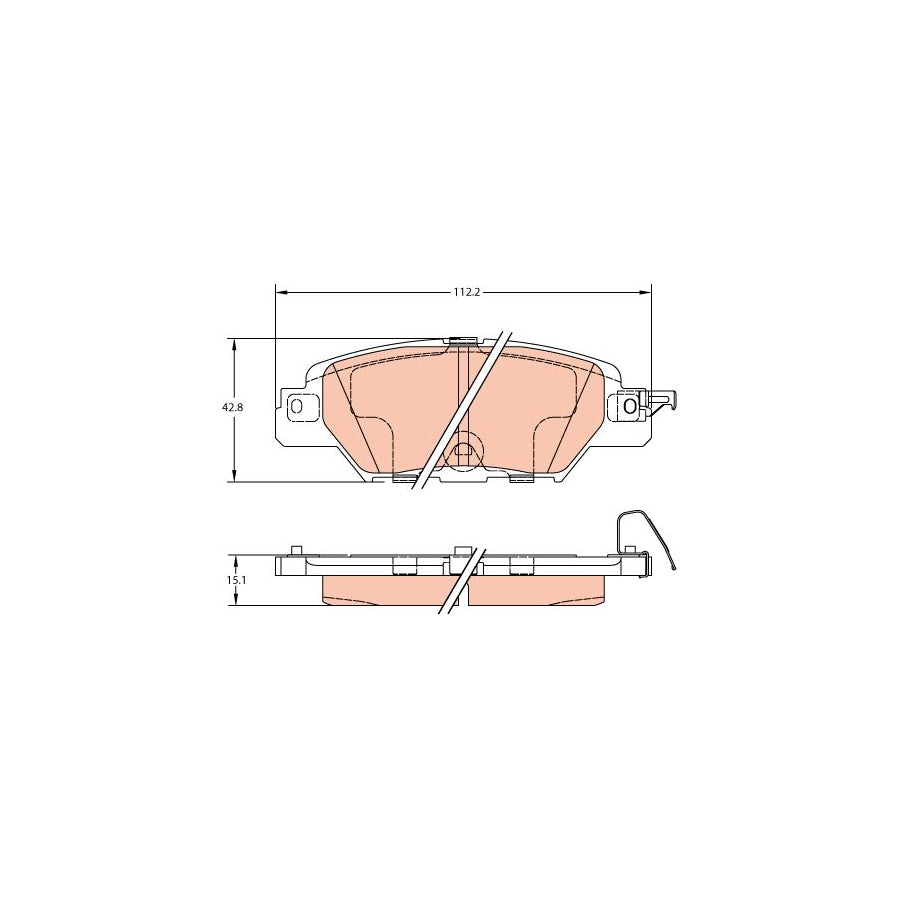 TRW Gdb2163 Brake Pad Set For Mazda Cx 5 With Acoustic Wear Warning