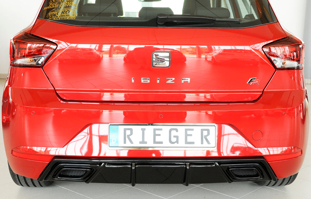 Rieger 00088166 SEAT KJ Rear Diffuser (Ibiza FR & Ibiza) - Glossy Black