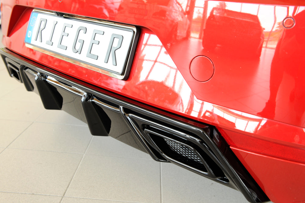 Rieger 00088166 SEAT KJ Rear Diffuser (Ibiza FR & Ibiza) - Glossy Black