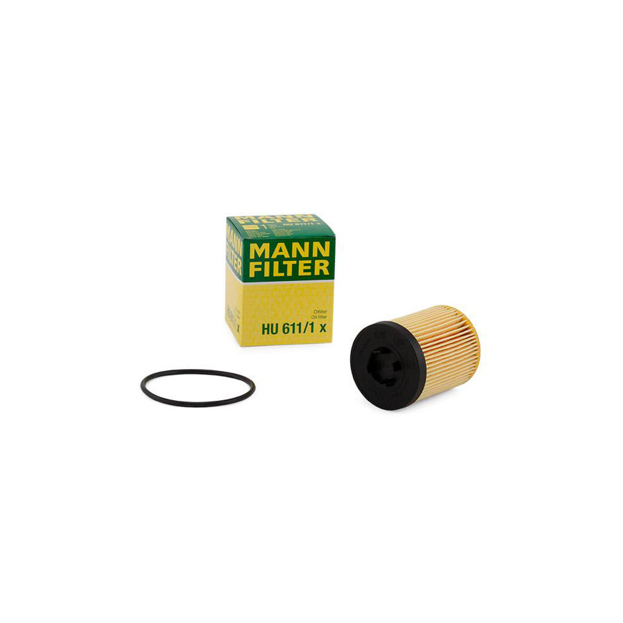 MANN-FILTER HU 611/1 x Oil Filter with seal, Filter Insert