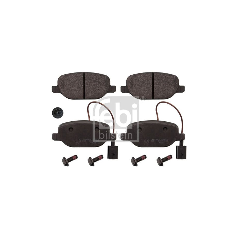 Febi Bilstein 116002 Brake Pad Set Rear Axle Incl Wear Warning Contact With Bolts Screws