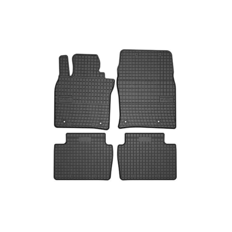FROGUM Tailored, Basic 411036 Floor mat set for MAZDA CX-30 (DM) Elastomer, Front and Rear, Quantity: 4, Black, (LHD)