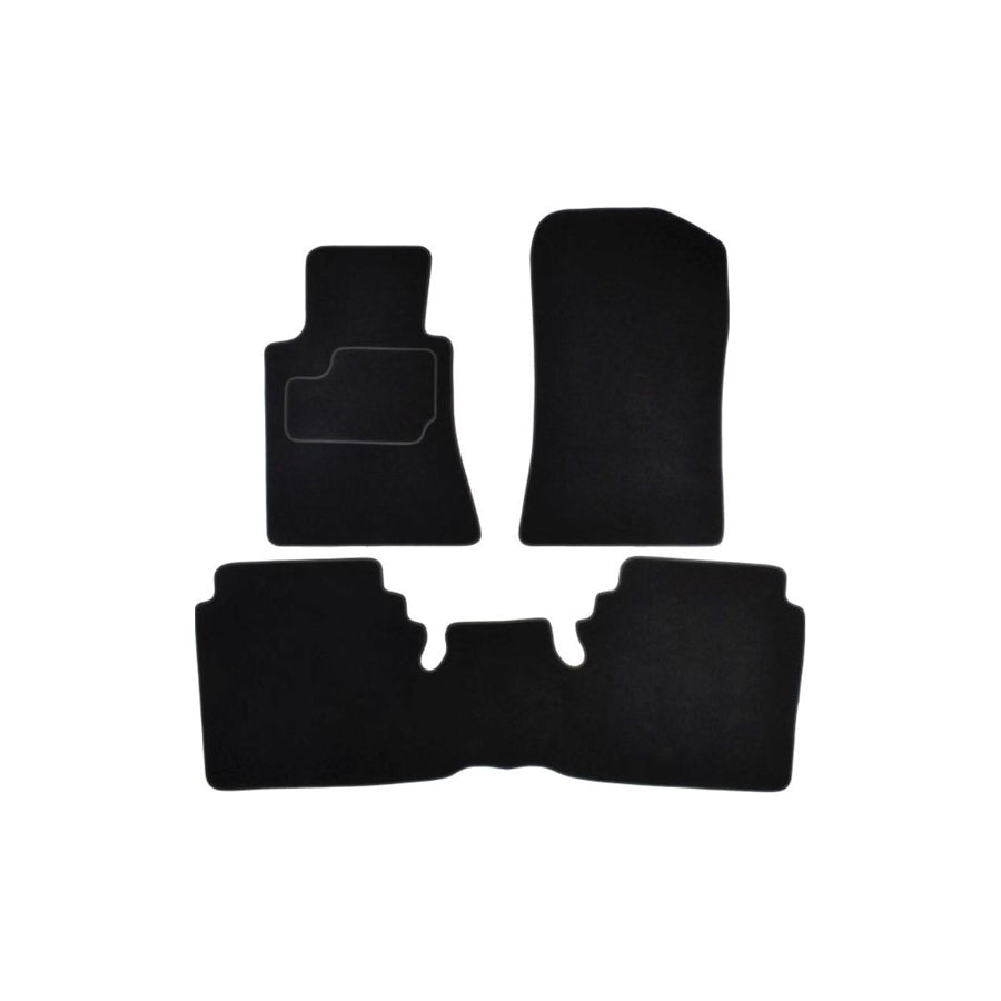 MAMMOOTH A041 MER320 PRM 01 Floor mat set suitable for MERCEDES-BENZ S-Class Saloon (W126) Textile, Front and Rear, Quantity: 3, Black