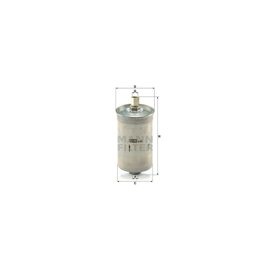 MANN-FILTER WK 853/1 Fuel filter In-Line Filter