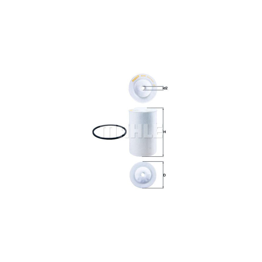 MAHLE ORIGINAL KX 65D Fuel filter Filter Insert