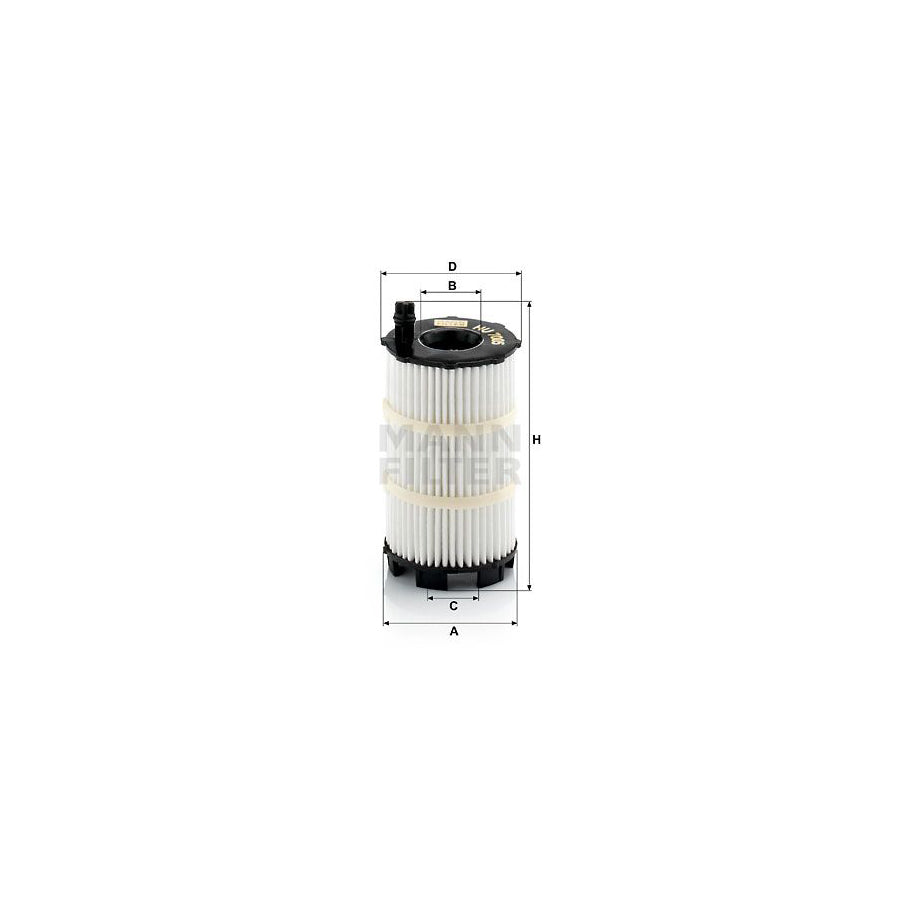 MANN-FILTER HU 7005 x Oil Filter with seal, Filter Insert