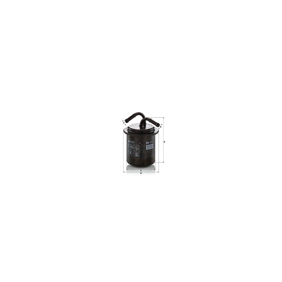 MANN-FILTER WK 711 Fuel filter In-Line Filter