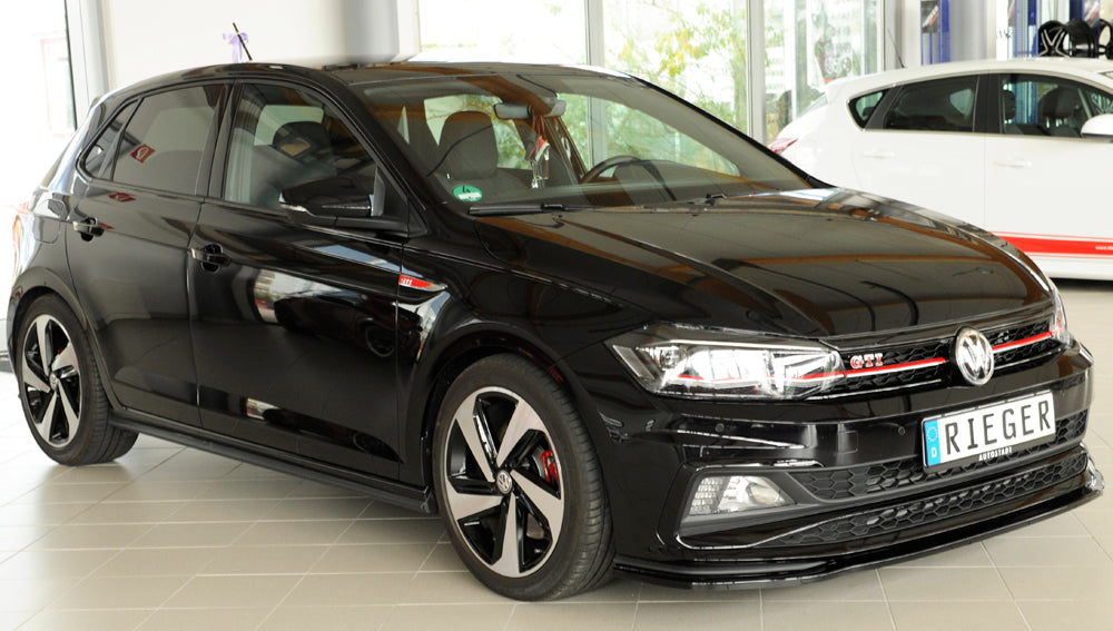Rieger 00088167 VW Polo AW Front Splitter (Inc. Polo AW GTI) - Glossy Black