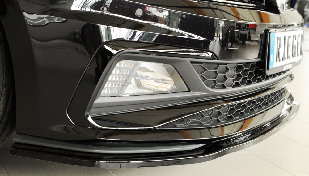 Rieger 00088167 VW Polo AW Front Splitter (Inc. Polo AW GTI) - Glossy Black