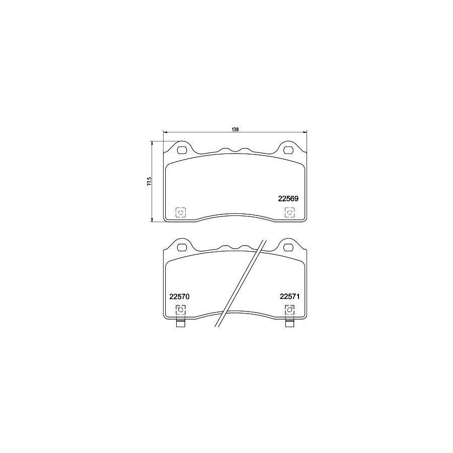 Hella 8DB 355 025 831 Brake Pad Set For Ford Focus Mk3 Hatchback Dyb With Acoustic Wear Warning