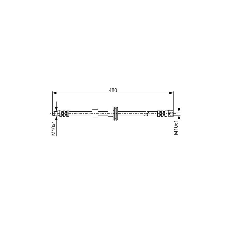BOSCH 1 987 476 778 Brake Hose 480Mm M10X1