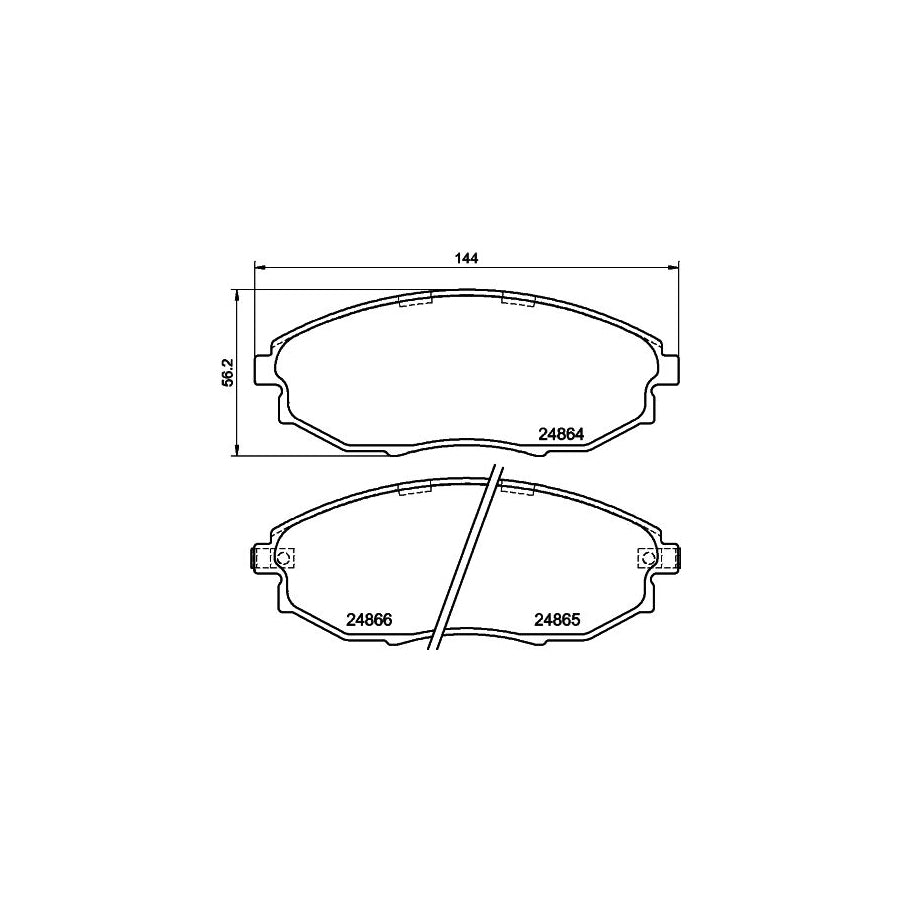 Hella 8DB 355 014 931 Brake Pad Set