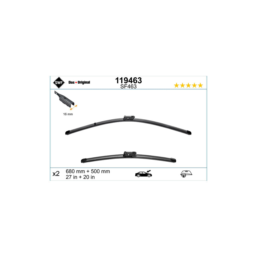 Swf Visioflex 119463 Wiper Blade | Duco Car Parts UK Car Parts