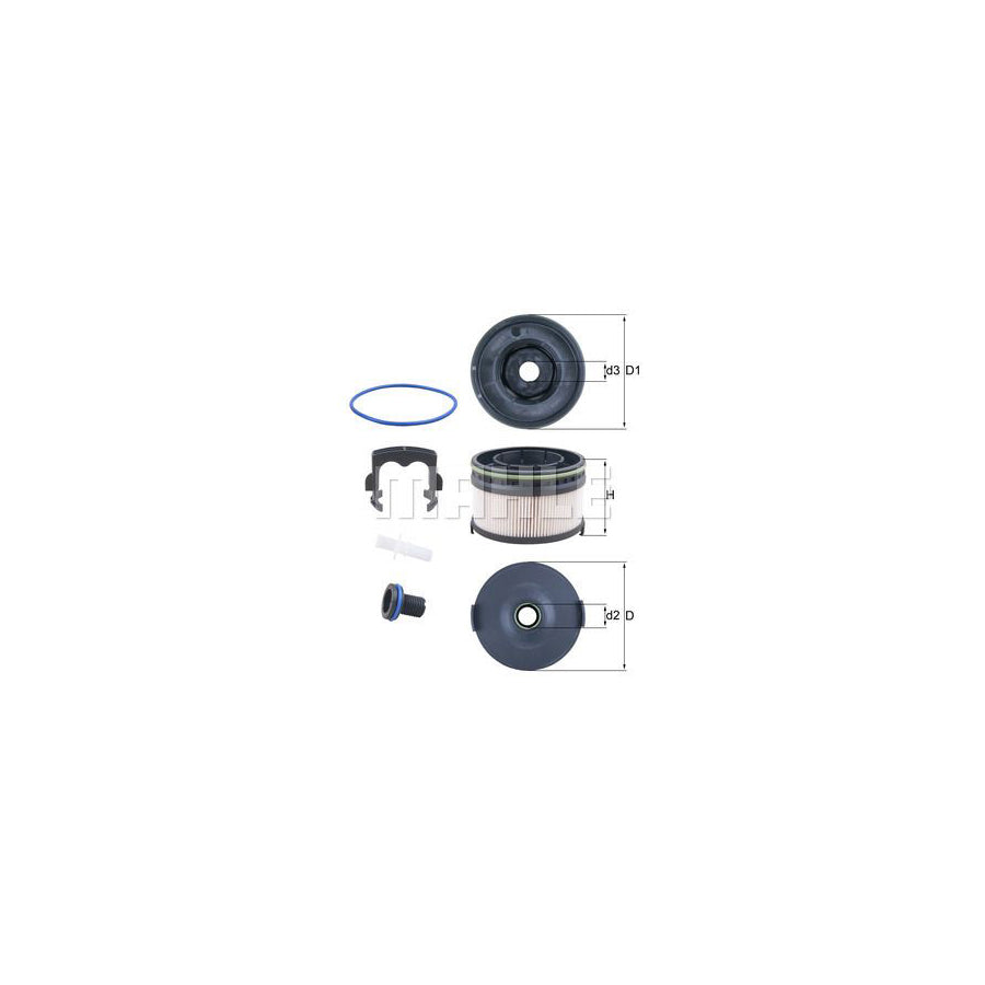 MAHLE ORIGINAL KX 568KIT Fuel filter Filter Insert