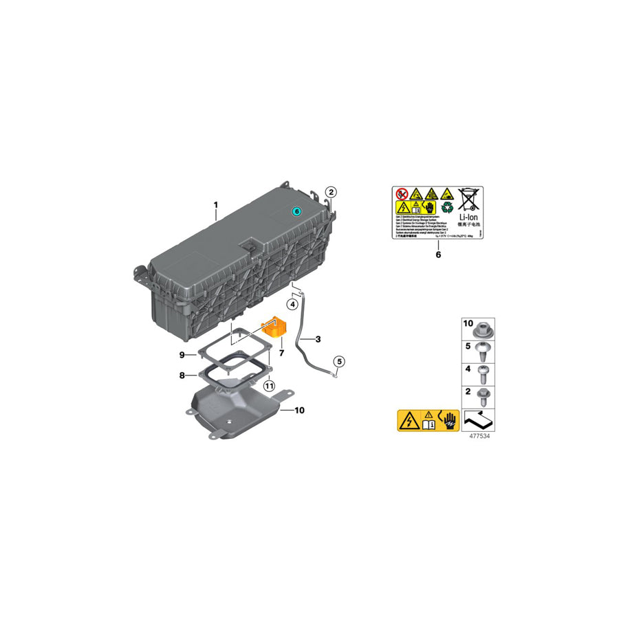Genuine BMW 61257613229 F30 F10 Wire For Potential Equalization (Inc. Hybrid 7L, Hybrid 3 & Hybrid 7) | Duco Car Parts UK Car Parts
