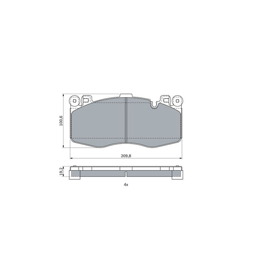 Bosch 0986424387 Brake Pad Set BP2295