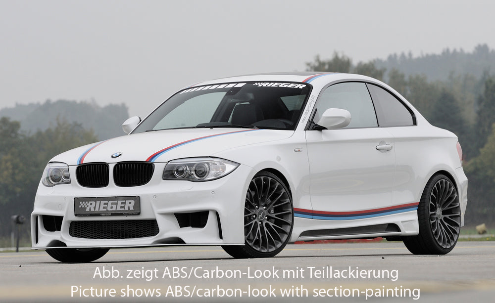 Rieger 00099133 BMW 1 Series E81 E82 E88 Right Side Skirt - Carbon-Look