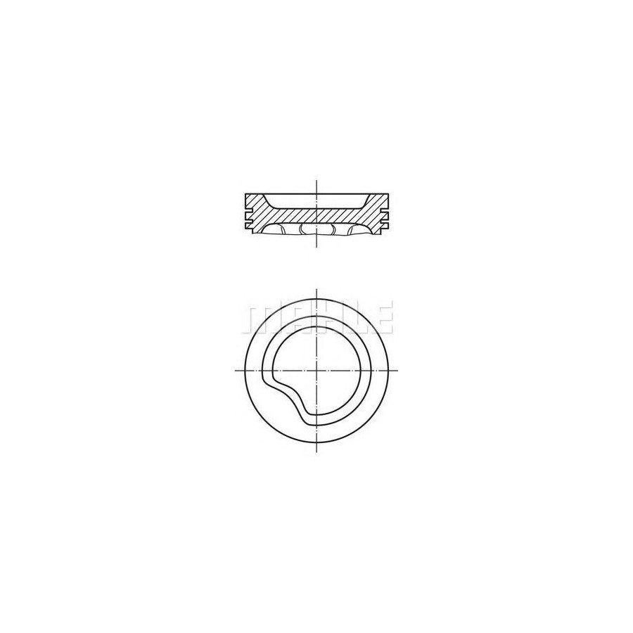 MAHLE ORIGINAL 607 33 00 Piston 91 mm, with piston rings