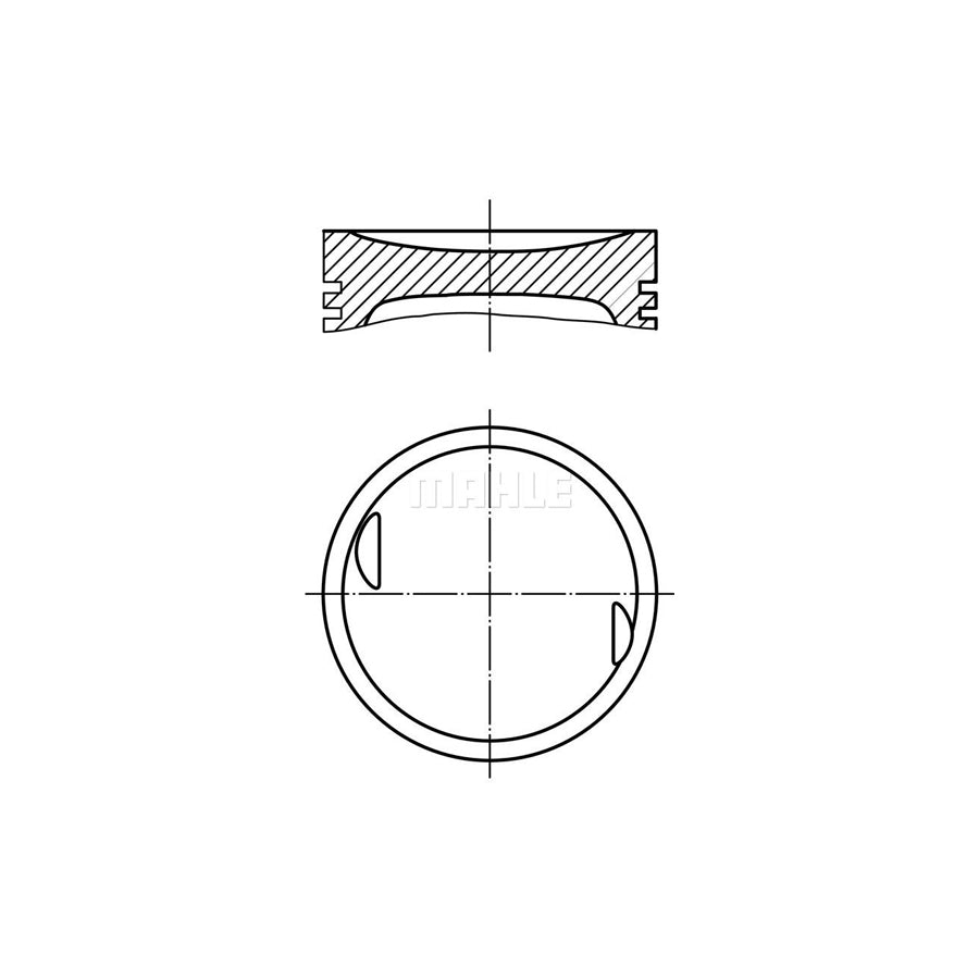 MAHLE ORIGINAL 002 27 00 Piston 88,5 mm, without cooling duct