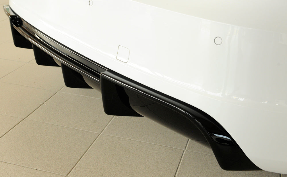 Rieger 00088141 Audi 8V A3 Rear Diffuser for Twin Tailpipe Left - Glossy Black