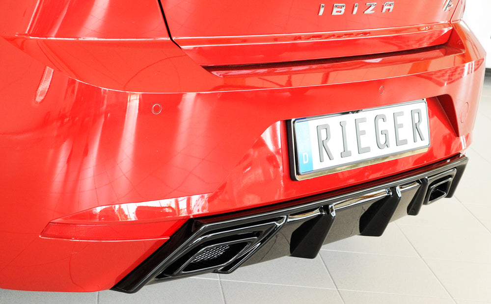 Rieger 00088166 SEAT KJ Rear Diffuser (Ibiza FR & Ibiza) - Glossy Black