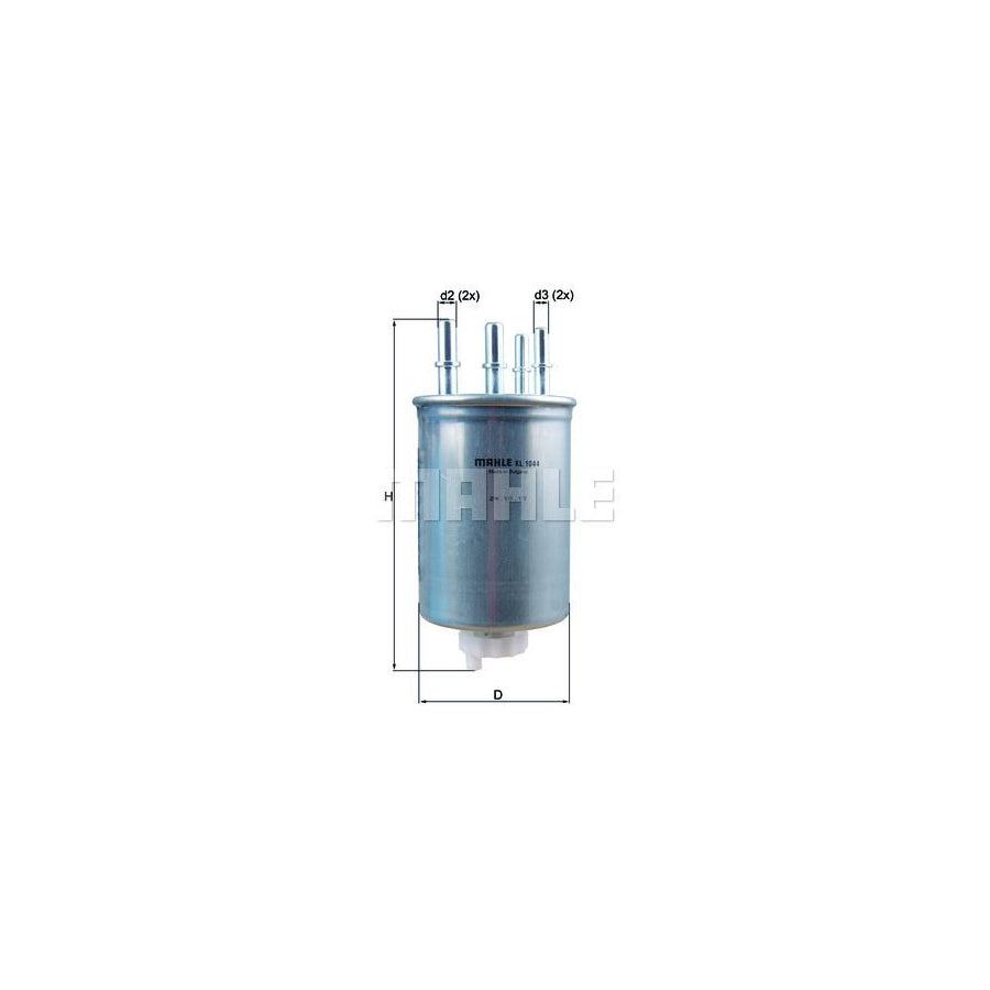 MAHLE ORIGINAL KL 1044 Fuel filter In-Line Filter