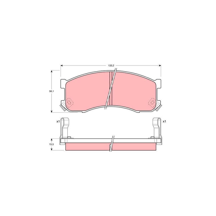TRW Gdb1037 Brake Pad Set With Acoustic Wear Warning