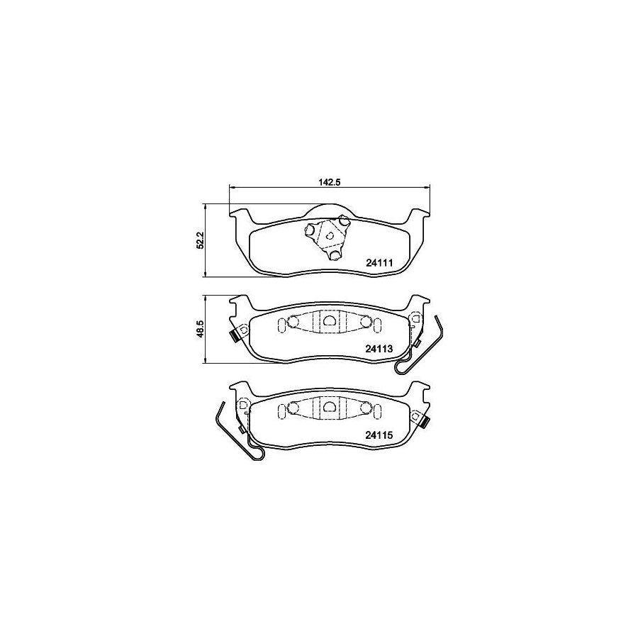 Hella 8DB 355 013 681 Brake Pad Set With Acoustic Wear Warning