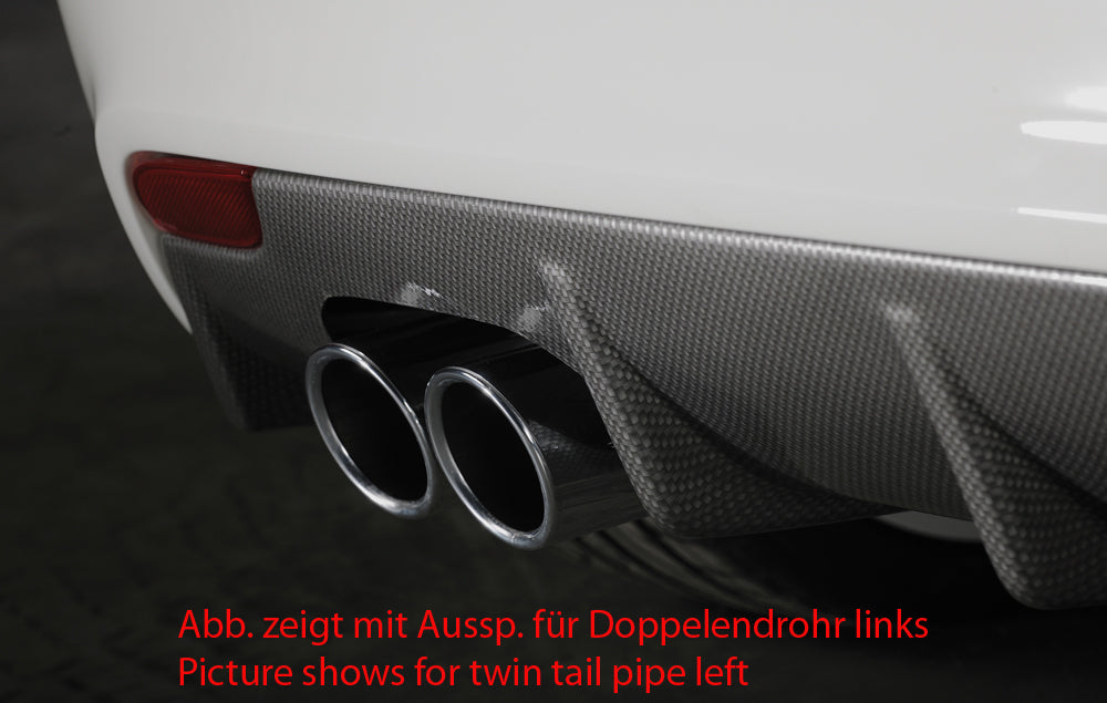 Rieger 00099874 Audi 8X A1 Rear Diffuser for Original Tailpipe Left - Carbon-Look